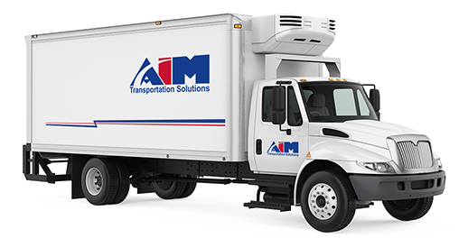 Illustrated depiction of an Aim Refrigerated Straight Truck